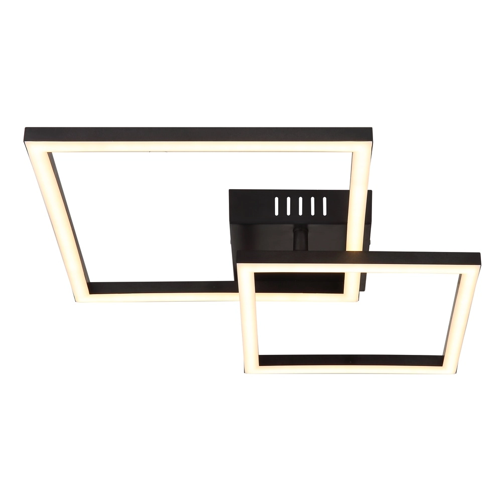 Strakke plafondlamp Tyler zwart Globo 9007371453818