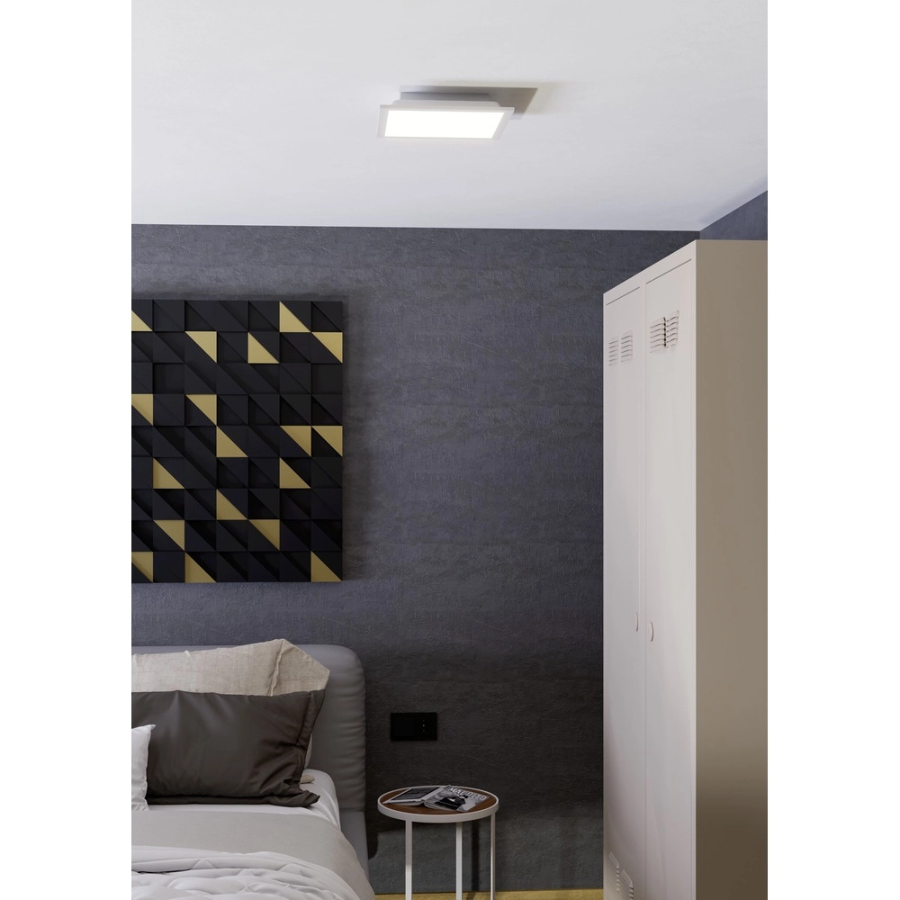 Smart plafondlamp Moradillo-Z wit vierkant 29,5cm Eglo 9008606342167