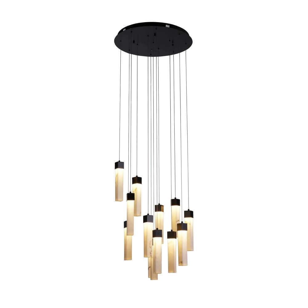 10-lichts vide hanglamp Moonbeam zwart
