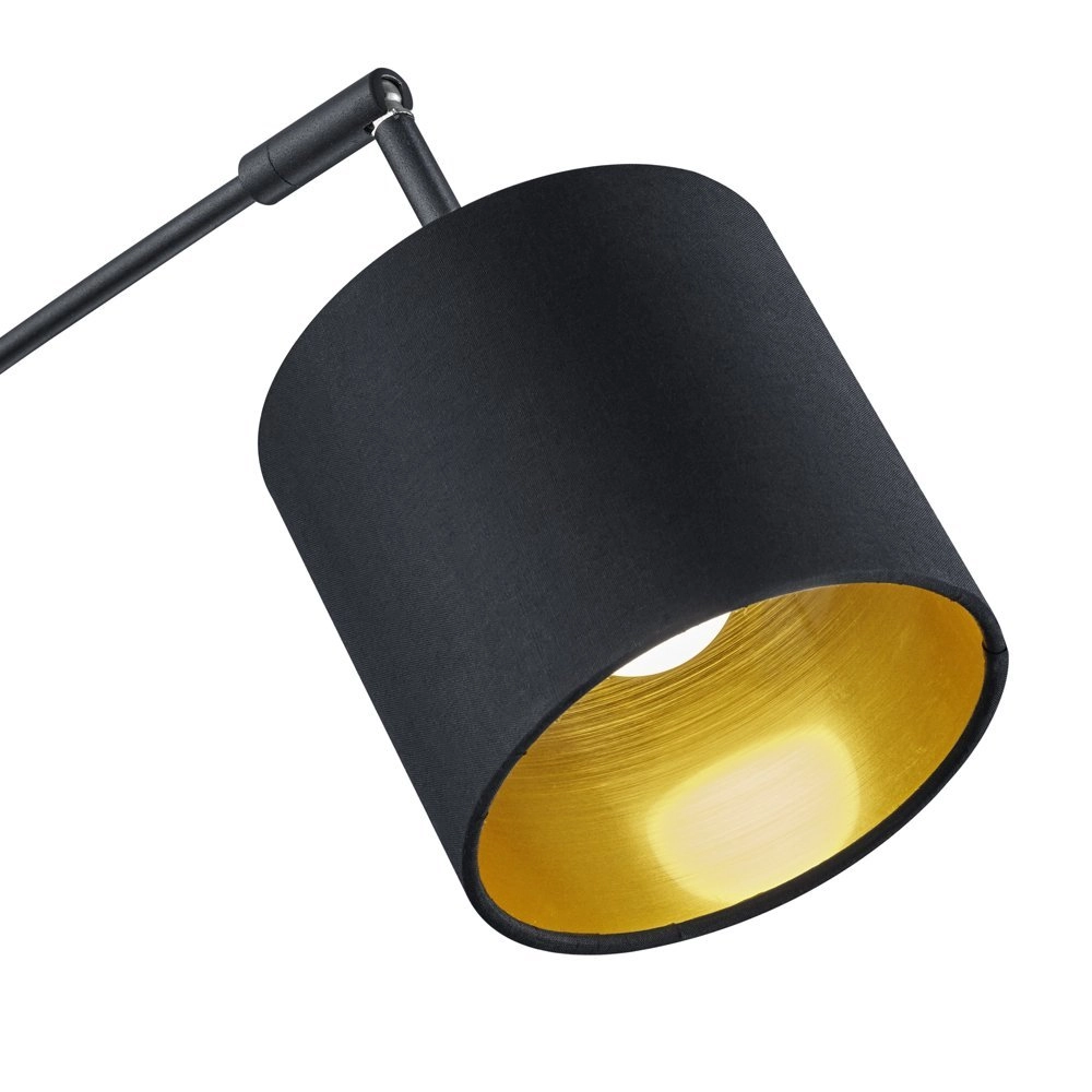 Vloerlamp Tommy 5-lichts zwart met goud Trio 4017807395150