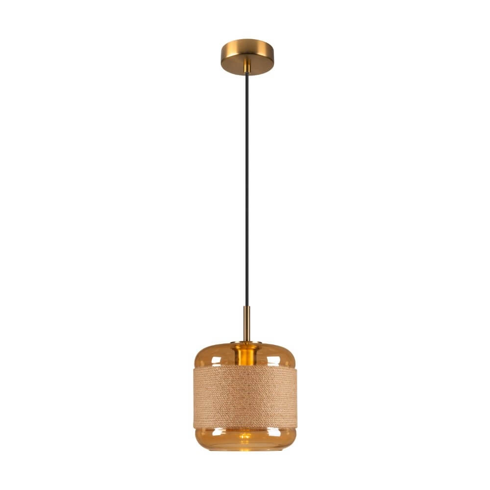 Hanglamp Pantilo Rope 20 amber glas - Ø 19,5cm