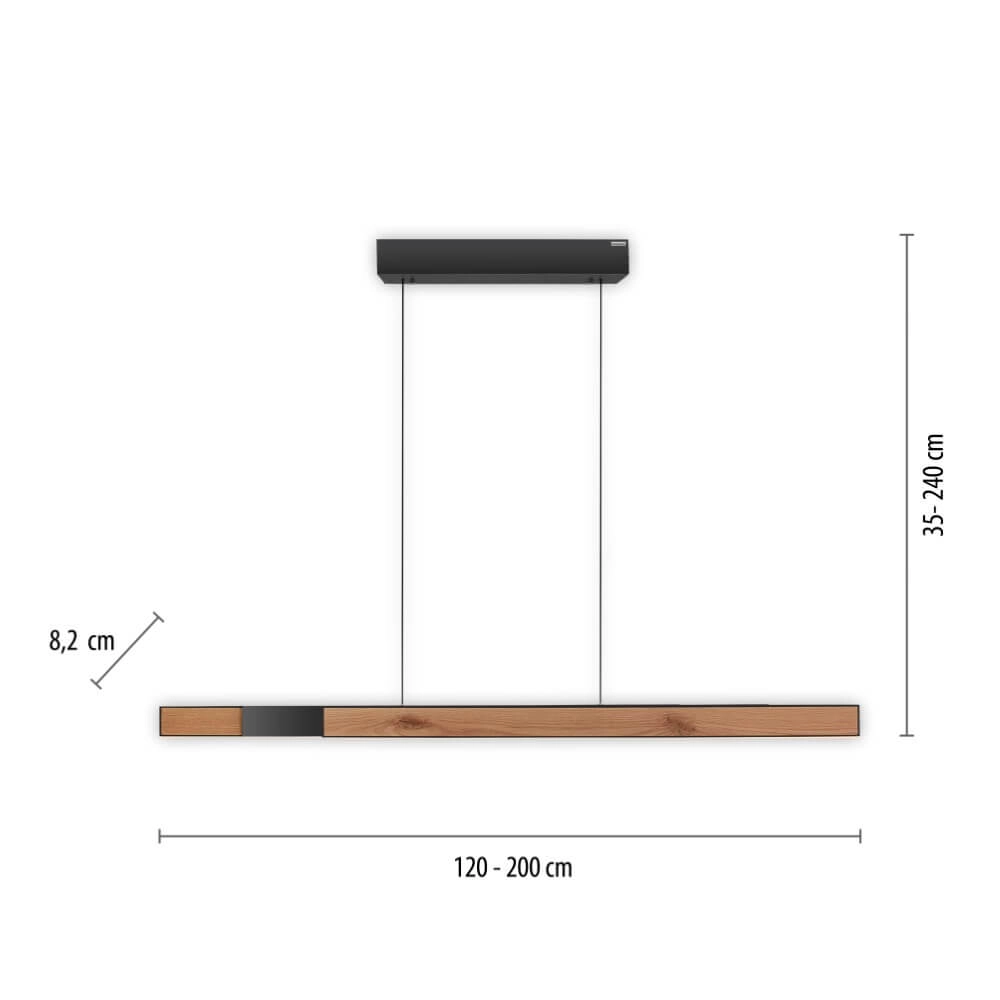 Design hanglamp Pure Moto-Rise hout Paul Neuhaus 4012248374443