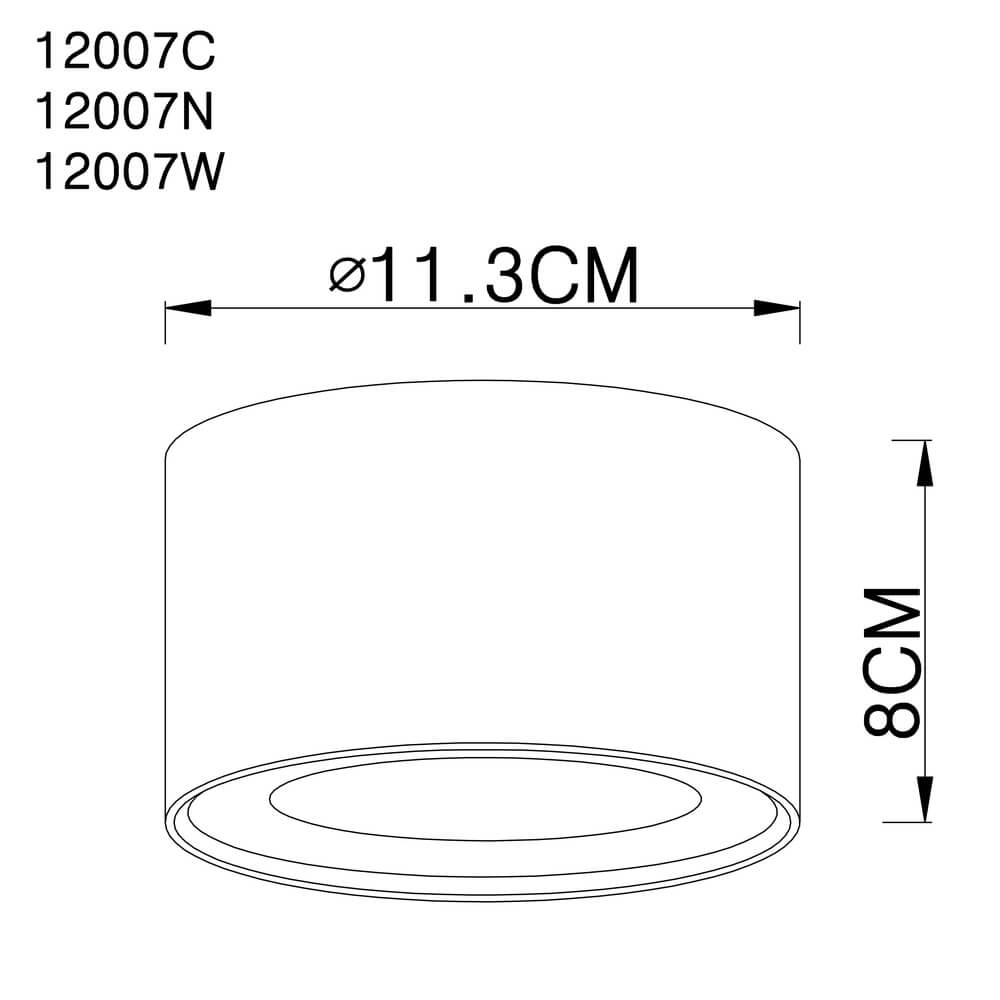 Plafondlamp Serena Ø 11,3cm wit Globo 9007371363810