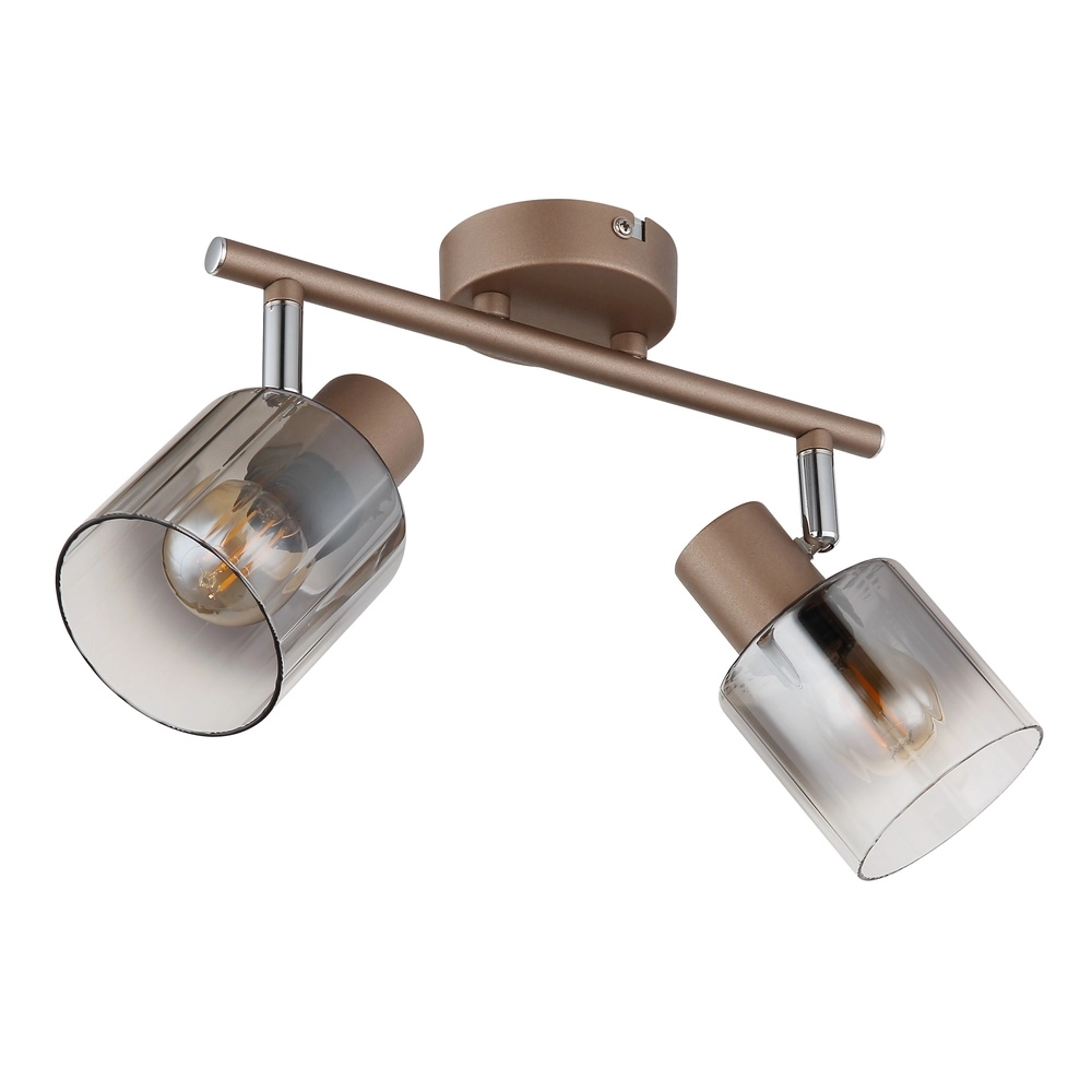 Plafondlamp Walton 2-lichts koffie bruin Globo 9007371592173
