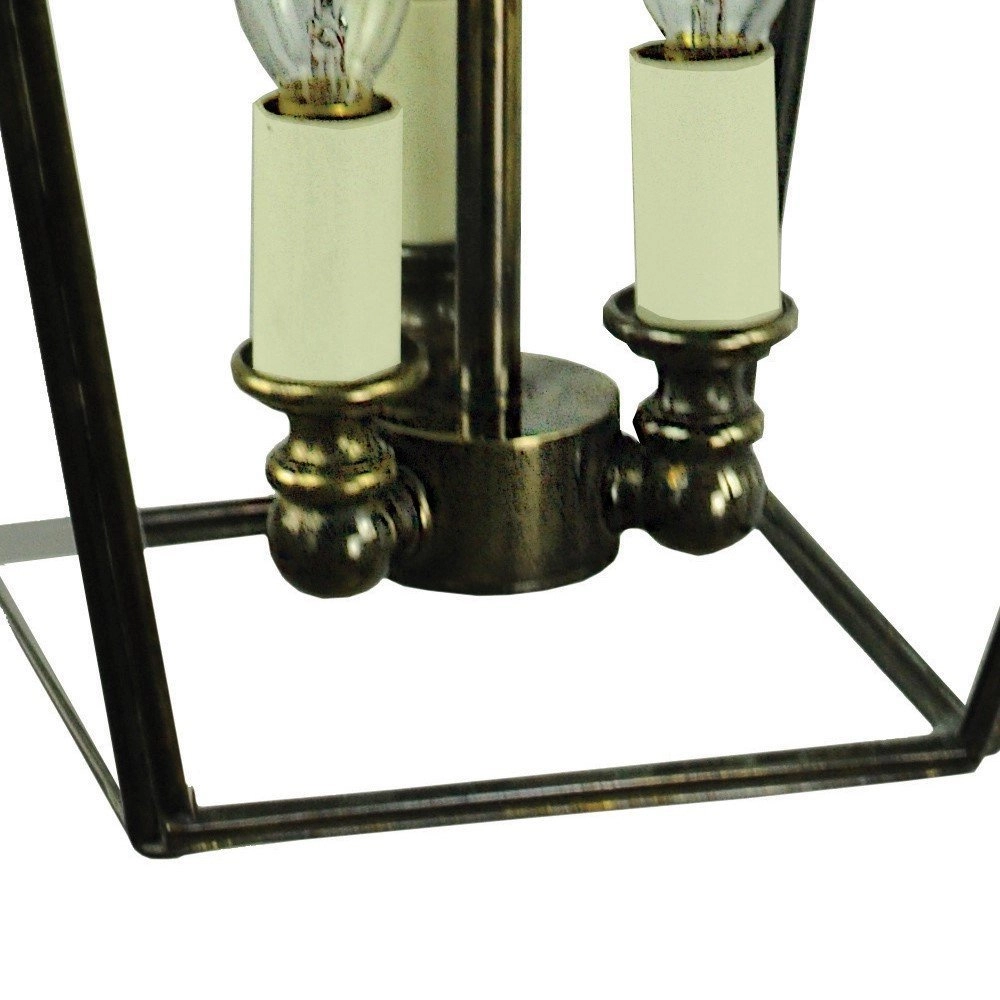 Antieke hanglamp Pagoda M 3-lichts - koper gevlamd (AB) Limehouse