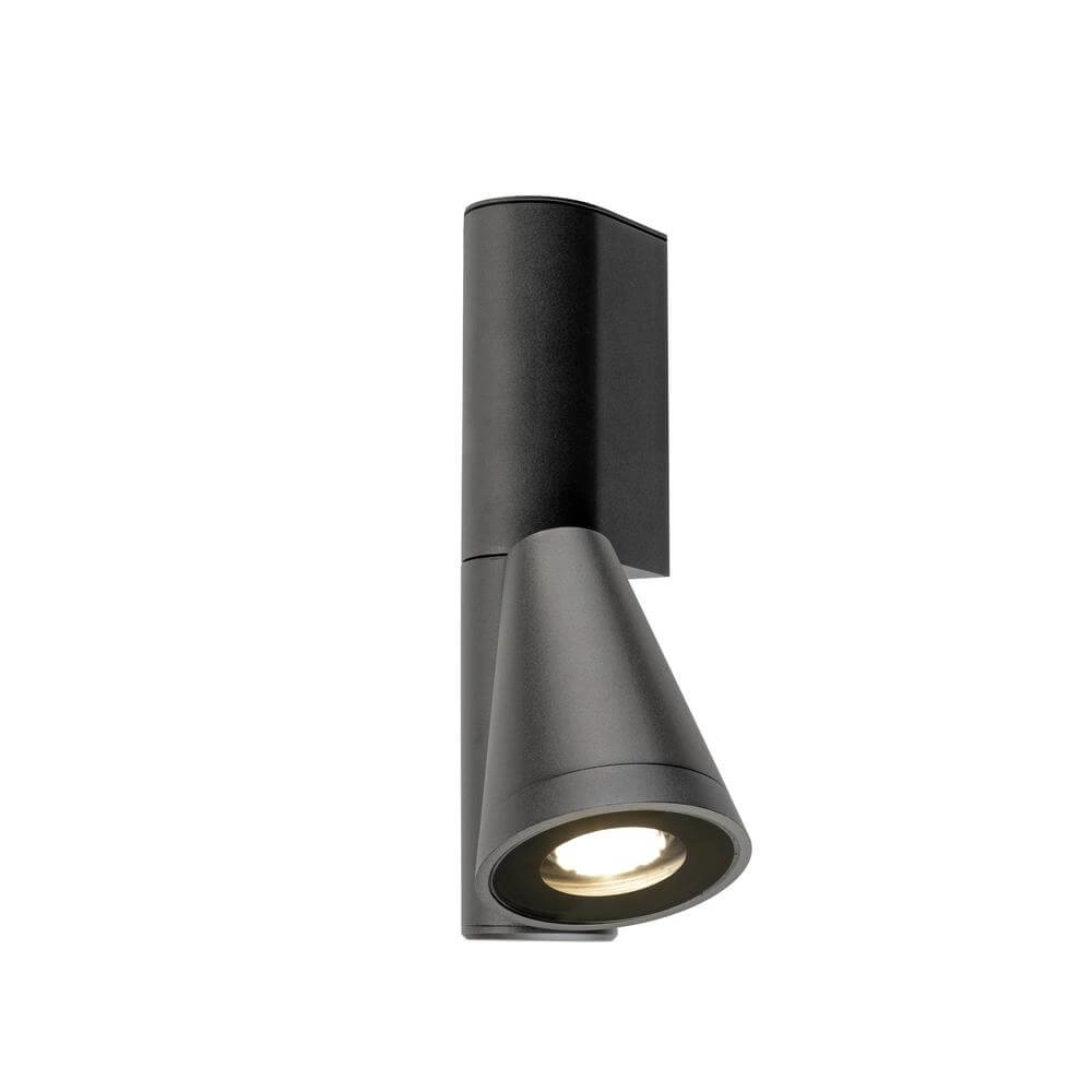 Design wandlamp T-Tube WL zwart enkel