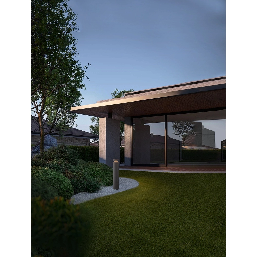 Strakke tuinlamp Navy betongrij 99,5cm Lyora 5212017454331