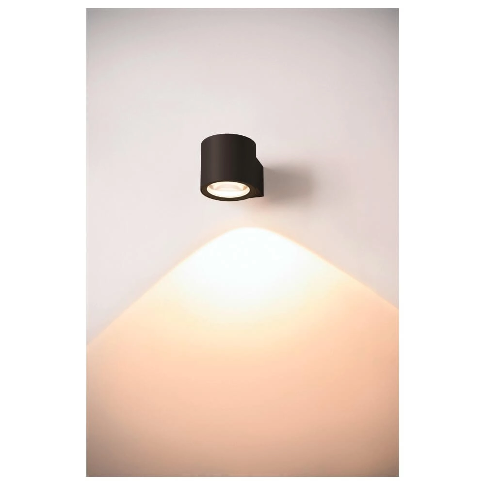Dim-to-warm muurspot Oculus zwart SLV 4024163263863