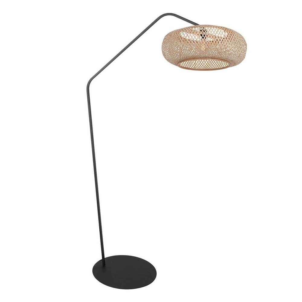 Booglamp ZigZag met rotan kap