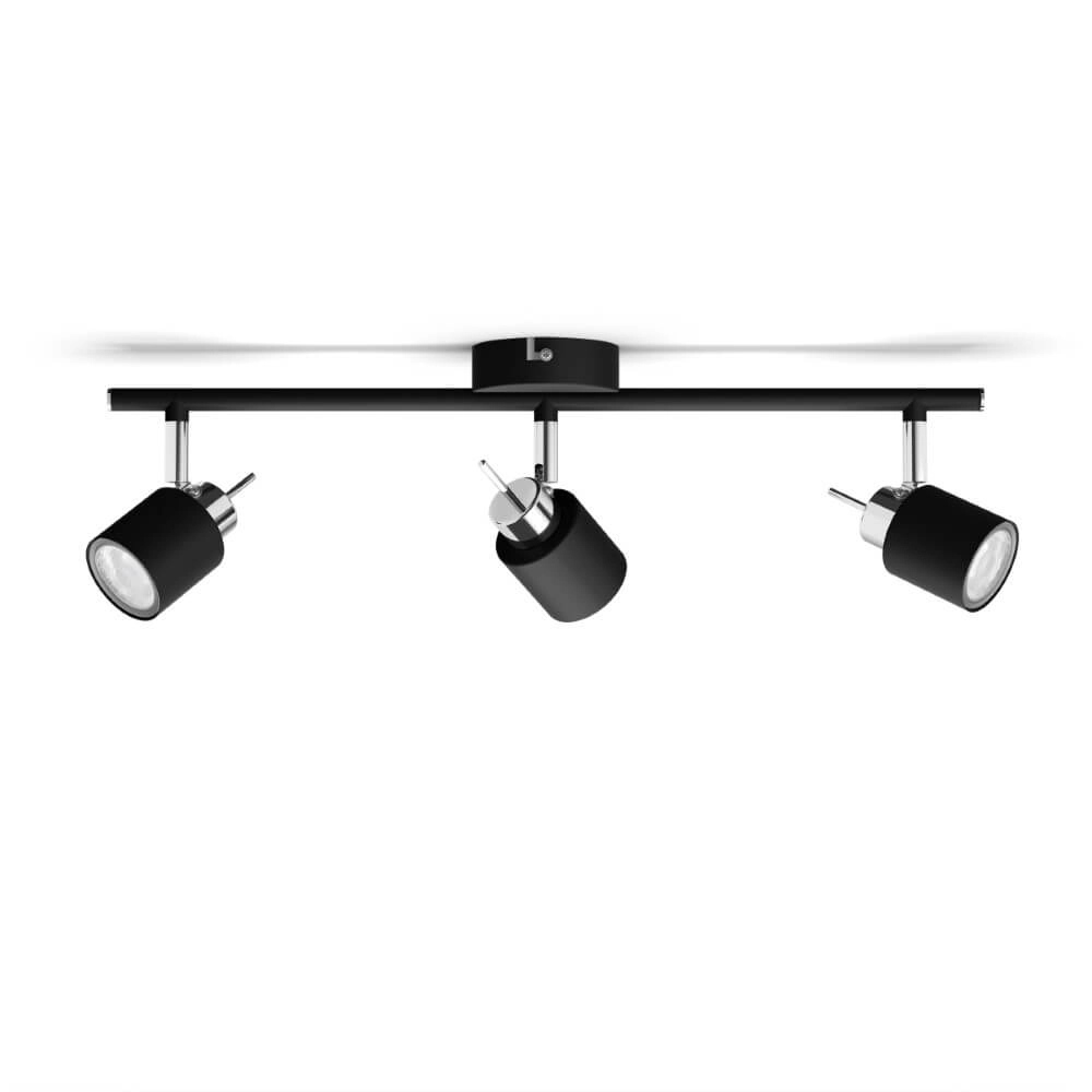 Zwarte plafondspot Meranti 3x GU10