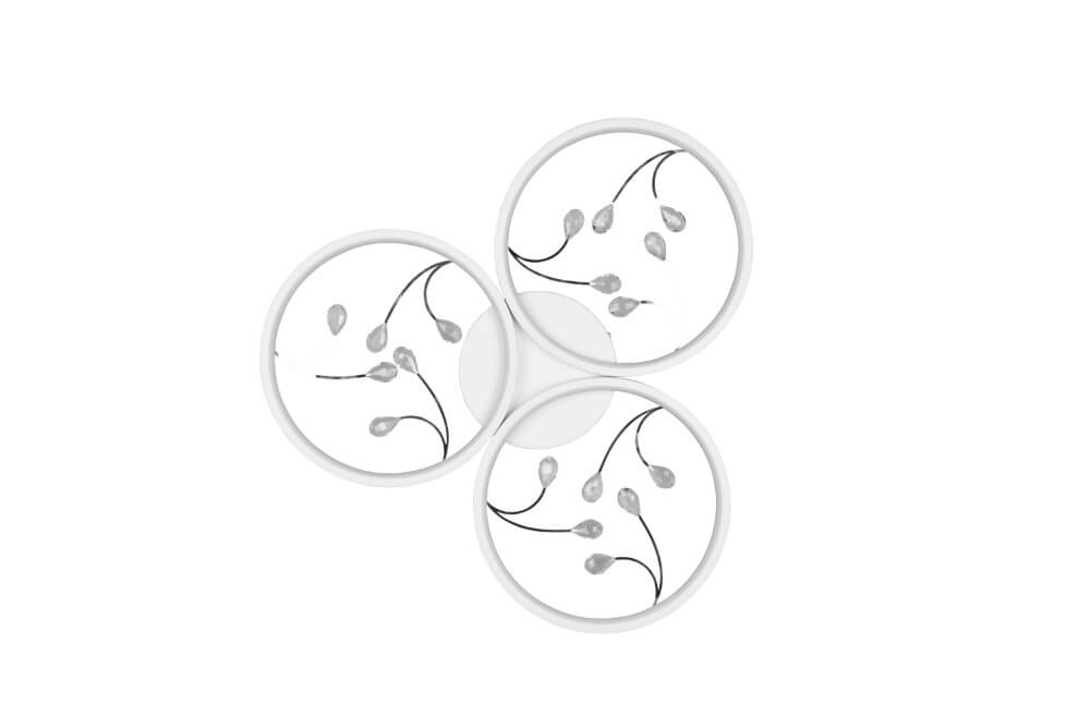 Witte led plafonnière Groovy 3-lichts Trio 4017807541830