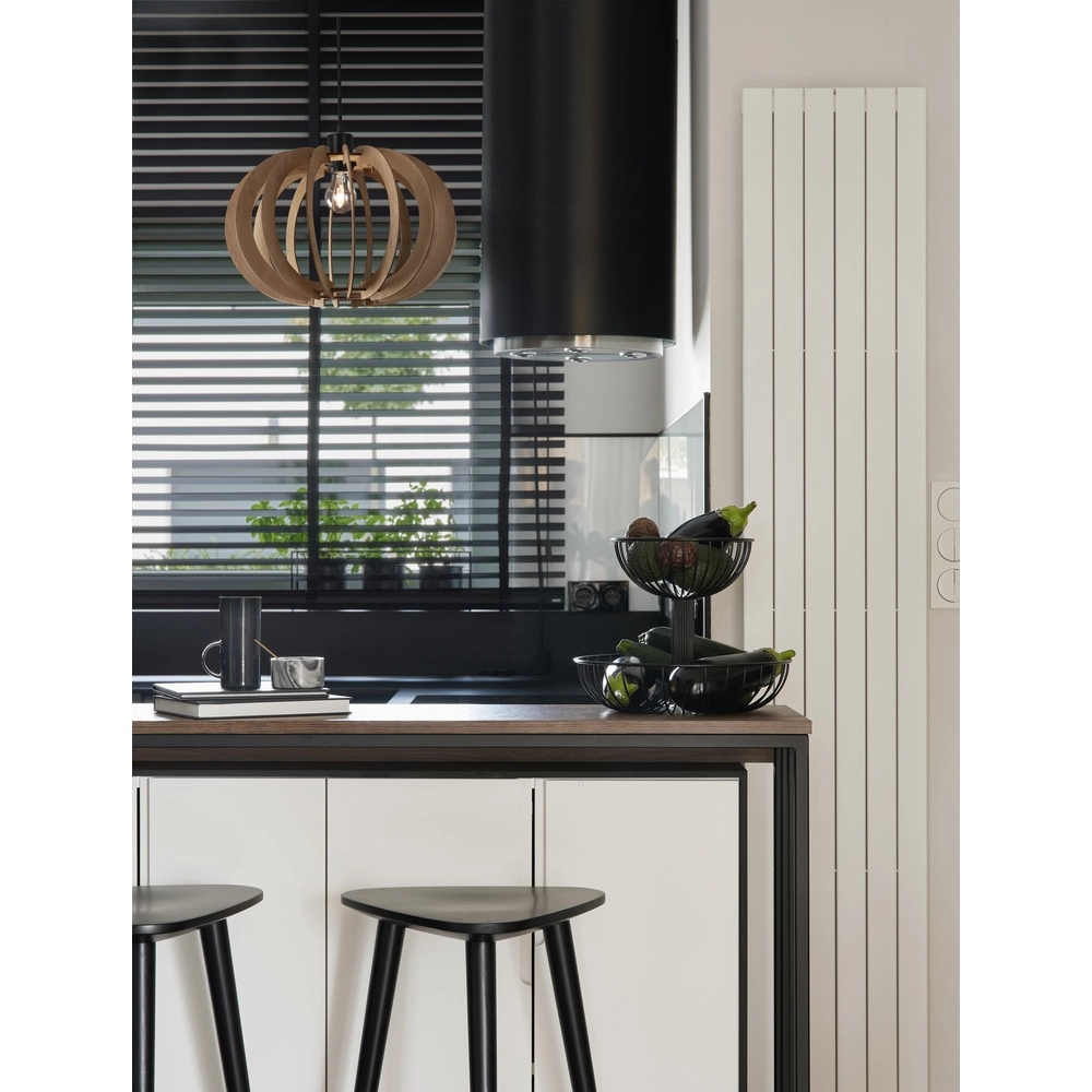 Houten hanglamp Ottoline donker Ø 40cm Lyora 5212017436207