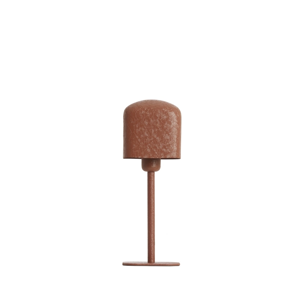 Nachtkastlamp Elenie 13x13cm - mat donker oranje