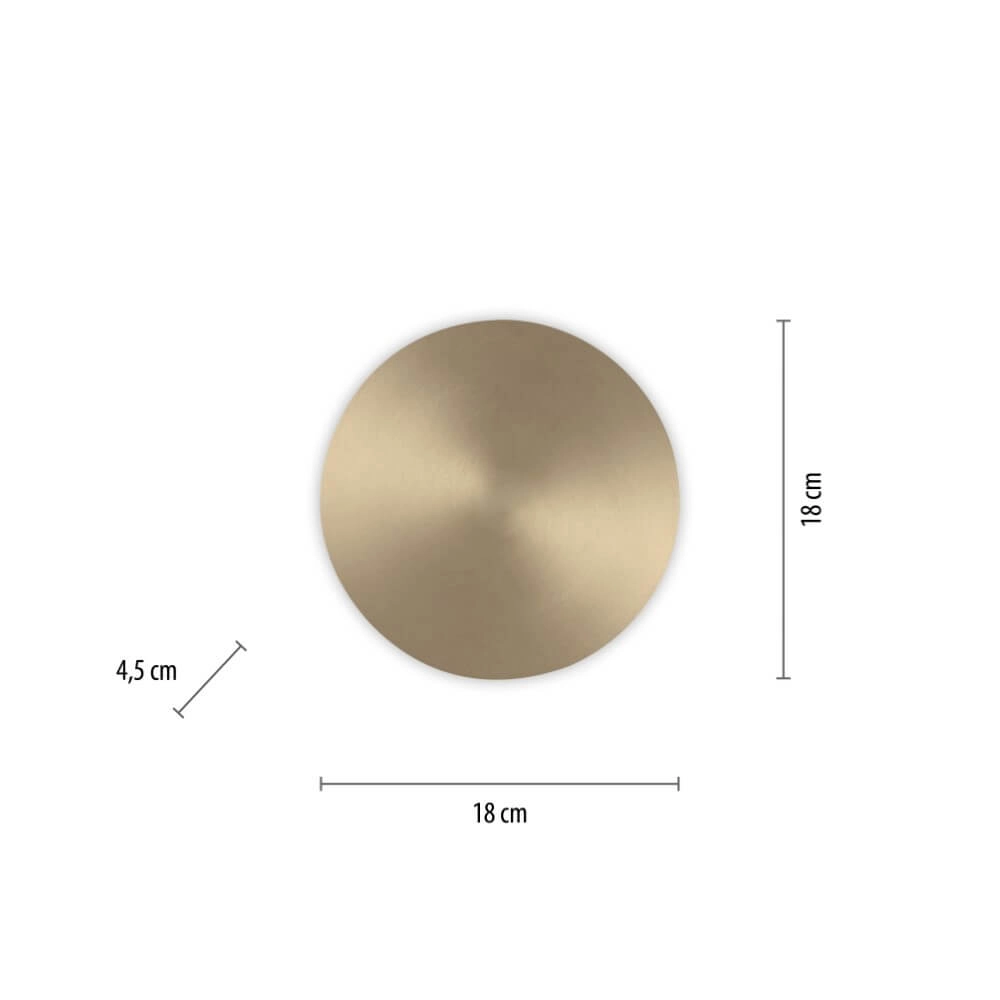 Design wandlamp Akku Puntua Ø 18cm messing Paul Neuhaus 4012248372494
