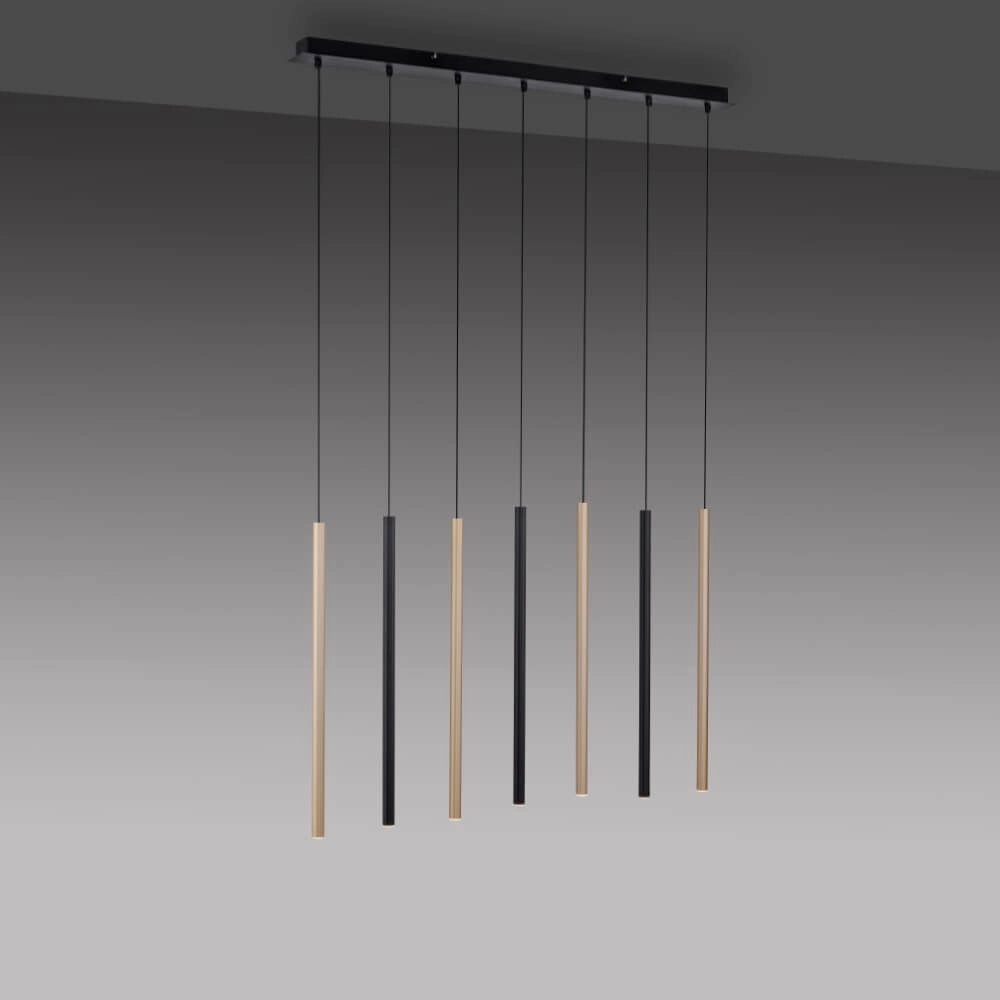 Unieke hanglamp Flute 7-lichts Paul Neuhaus 4012248374771