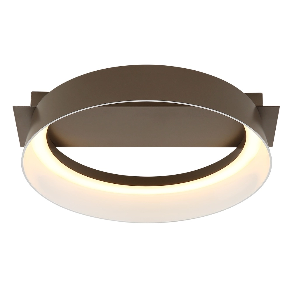 Strakke plafondlamp Syrakus koffie bruin Globo 9007371570089