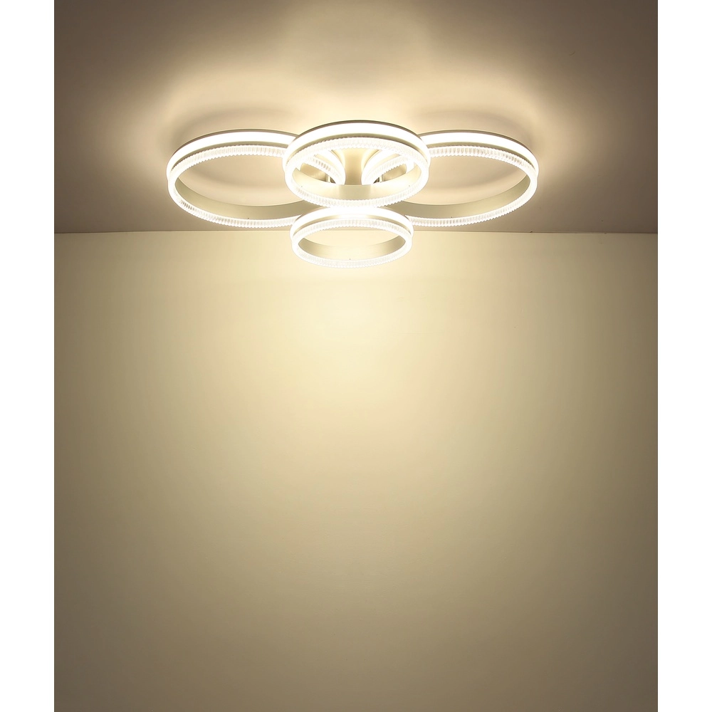 Plafondlamp Francine gunmetal 4 ringen Globo 9007371592630