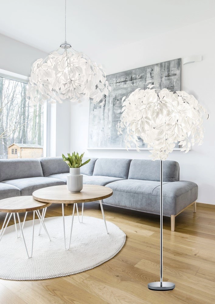 Hanglamp Leavy 38cm grijstint Trio 4017807301984