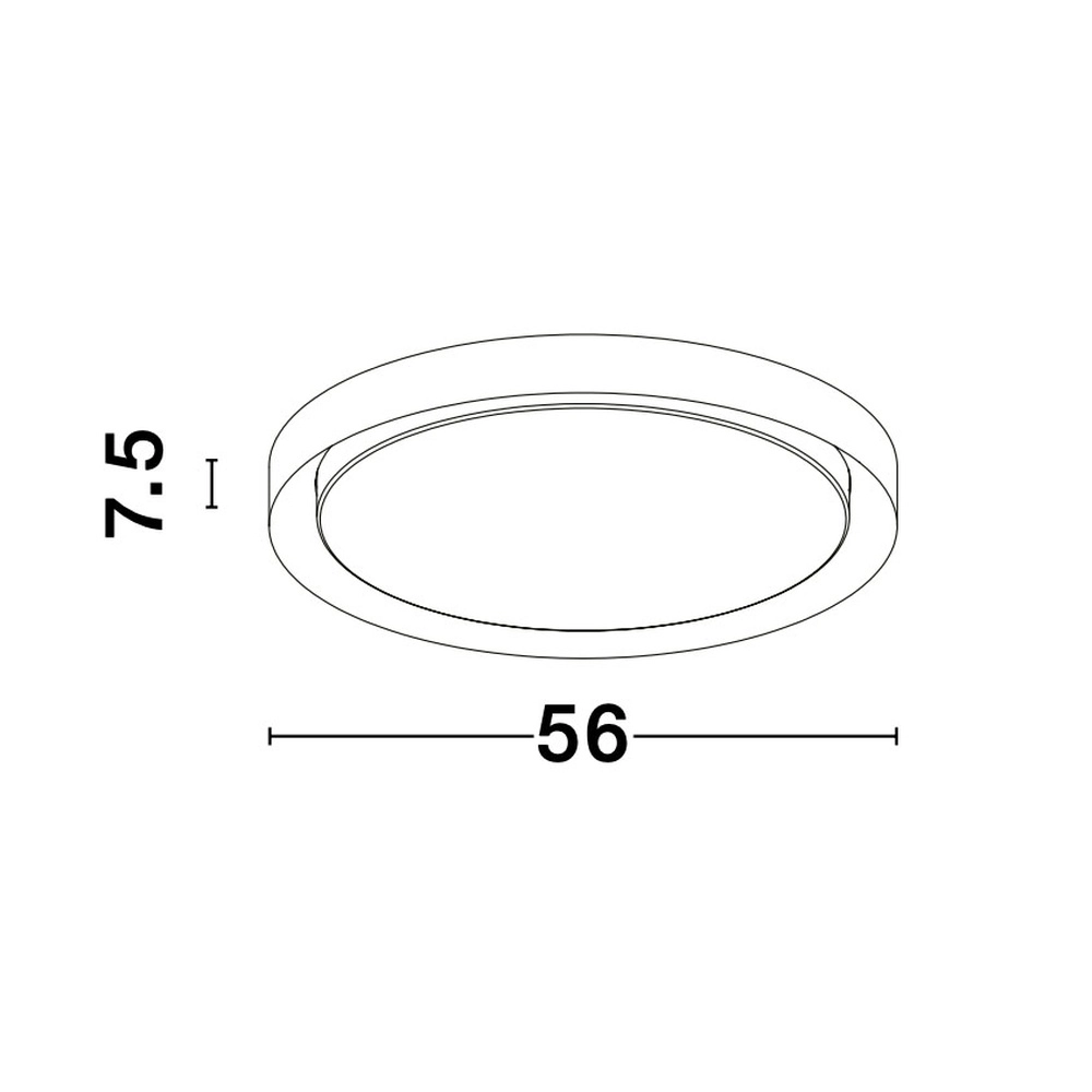 Plafonniere Troy zwart Ø 56cm Lyora 5212017425812