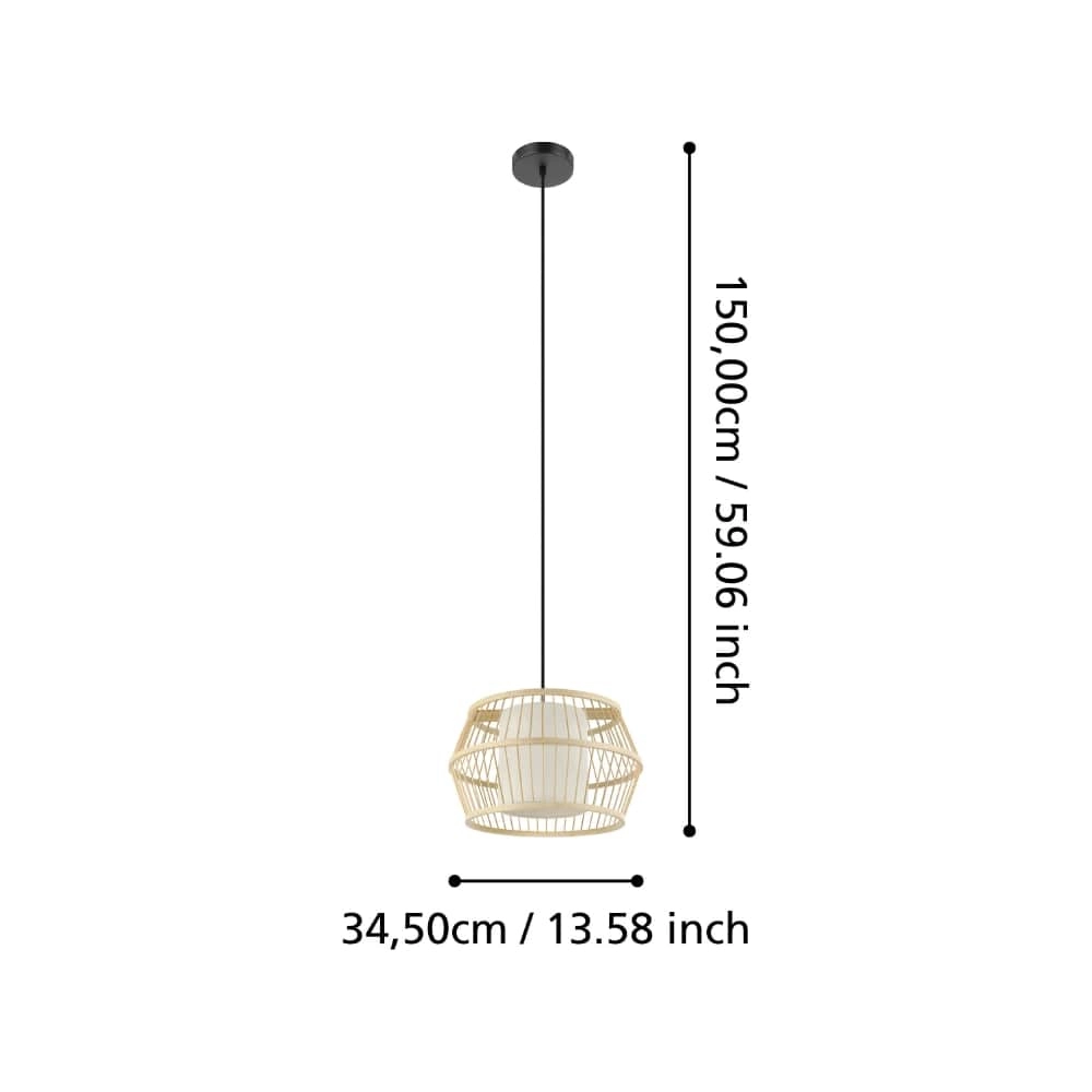 Hanglamp Monterroso Ø 35cm - rotan Stars of Light 9008606243389