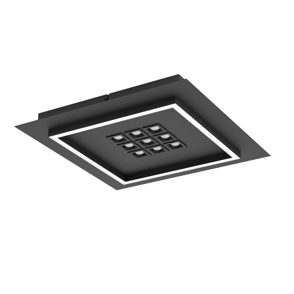 Moderne led plafondlamp Balazote 36x36 cm - zwart
