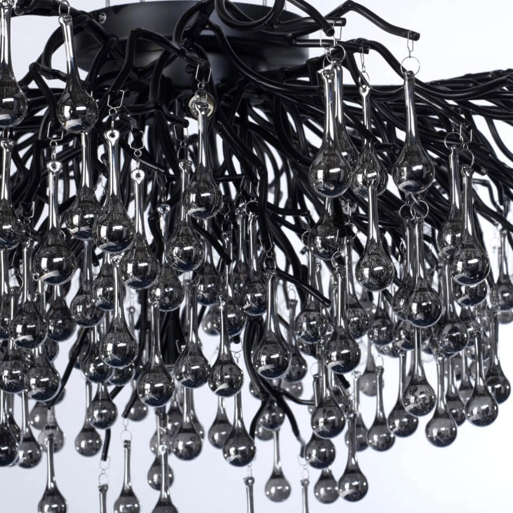 Kroonluchter Icicle zwart 100cm Paul Neuhaus 4012248377581