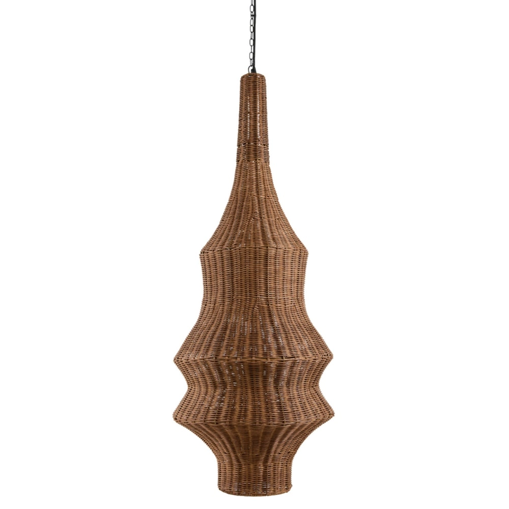 Rotan hanglamp Nemzor Ø 40cm bruin