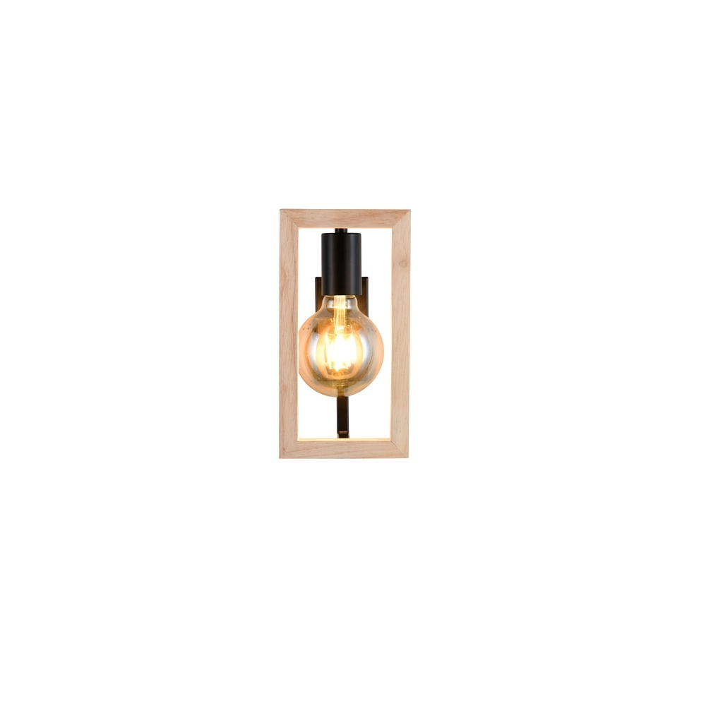 Design wandlamp Bano zwart met hout Trio 4017807670899