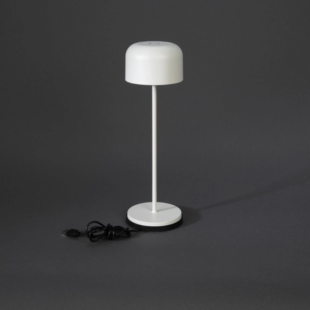 Witte tafellamp Lille oplaadbaar KonstSmide 7318307834253