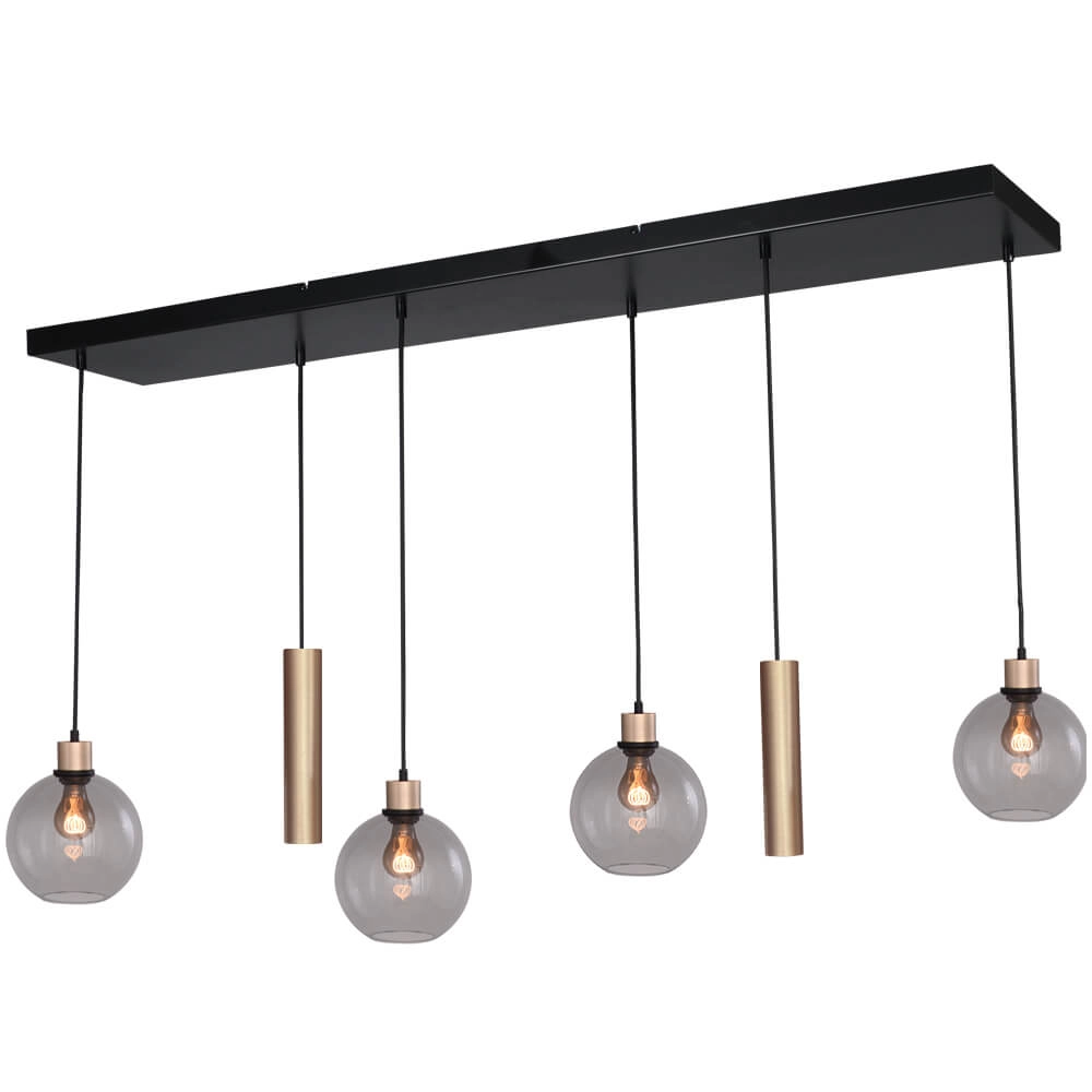 Hanglamp Lazise 4x Ø 20cm en 2x GU10 goud