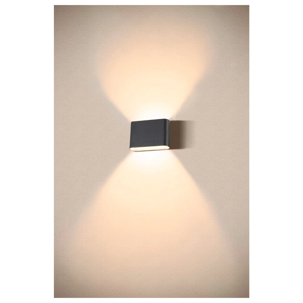 Led muurspot Oval 14 Up & down - zwart SLV 4024163273466