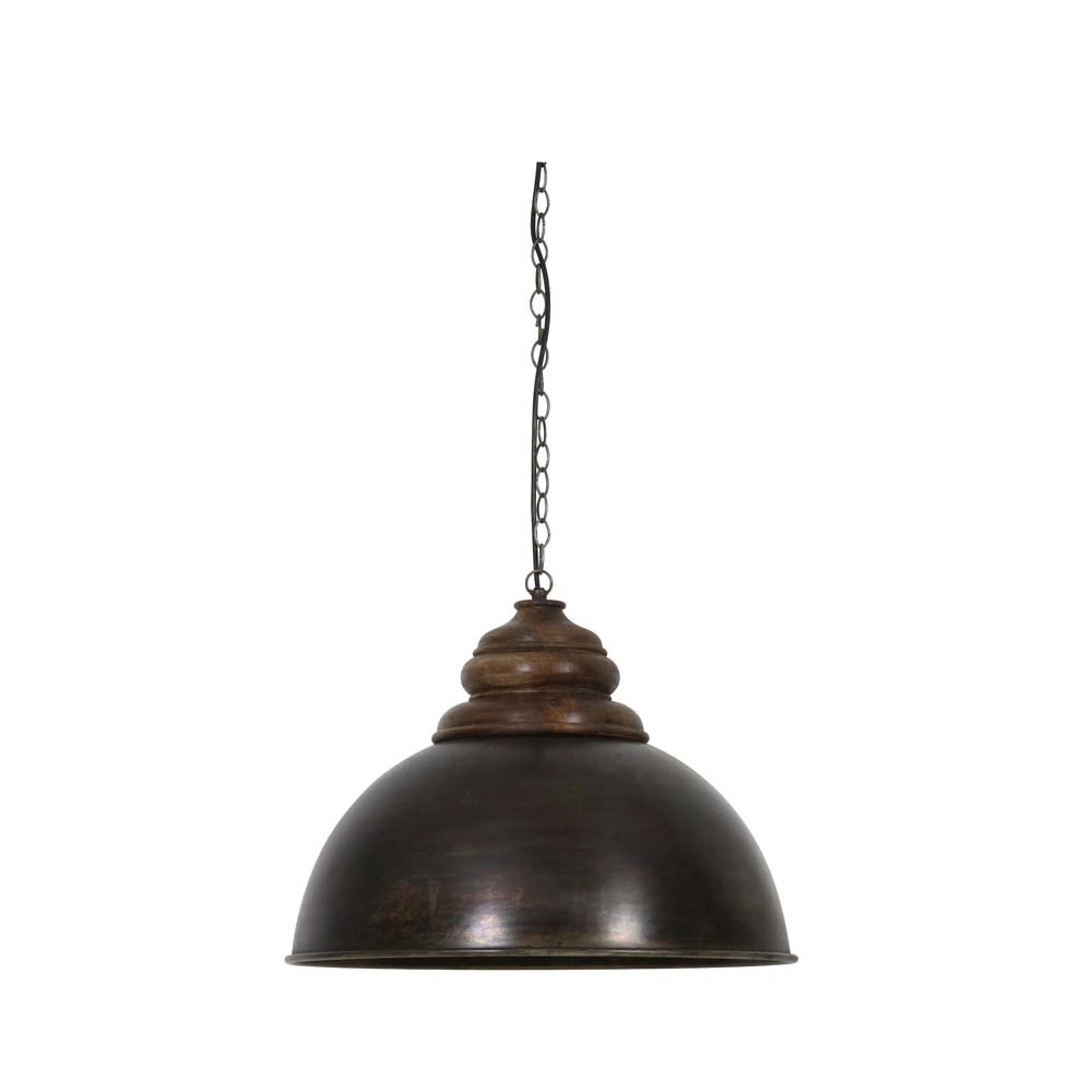 Landelijke hanglamp Leia Ø 52cm zwart Light & Living 8717807188696