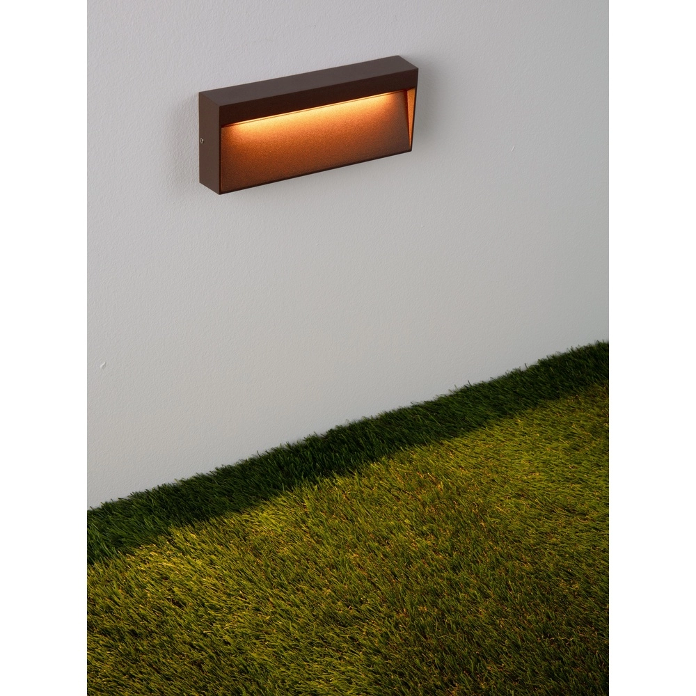 Roestbruine wandlamp Drat design