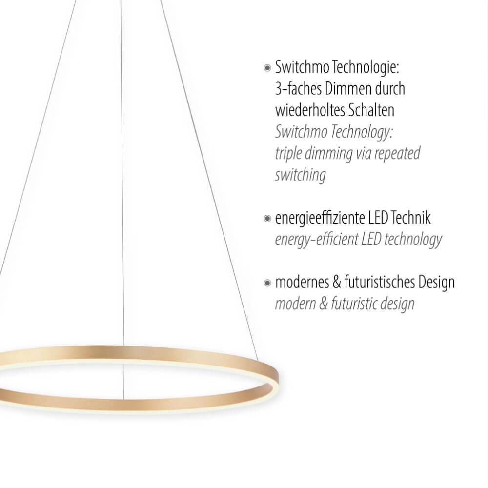 Hanglamp Ritus messing Just Light 4043689985653