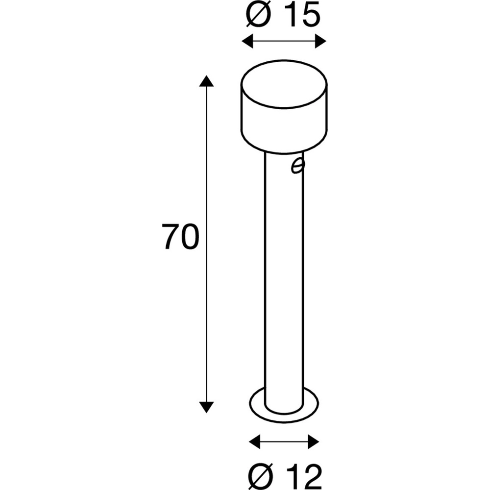 Tuinlamp Taha 70cm zwart met sensor SLV 4024163318242