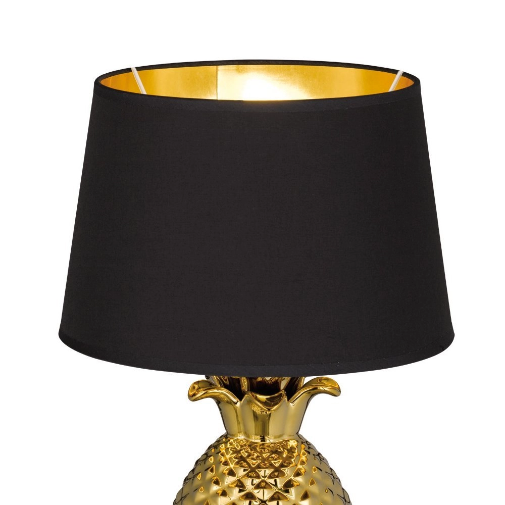 Tafellamp Pineapple 43cm goud met zwart Trio 4017807377613