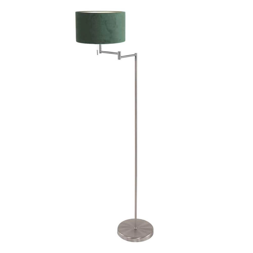 Vloerlamp Bella metaal met groene kap Steinhauer 8712746174540