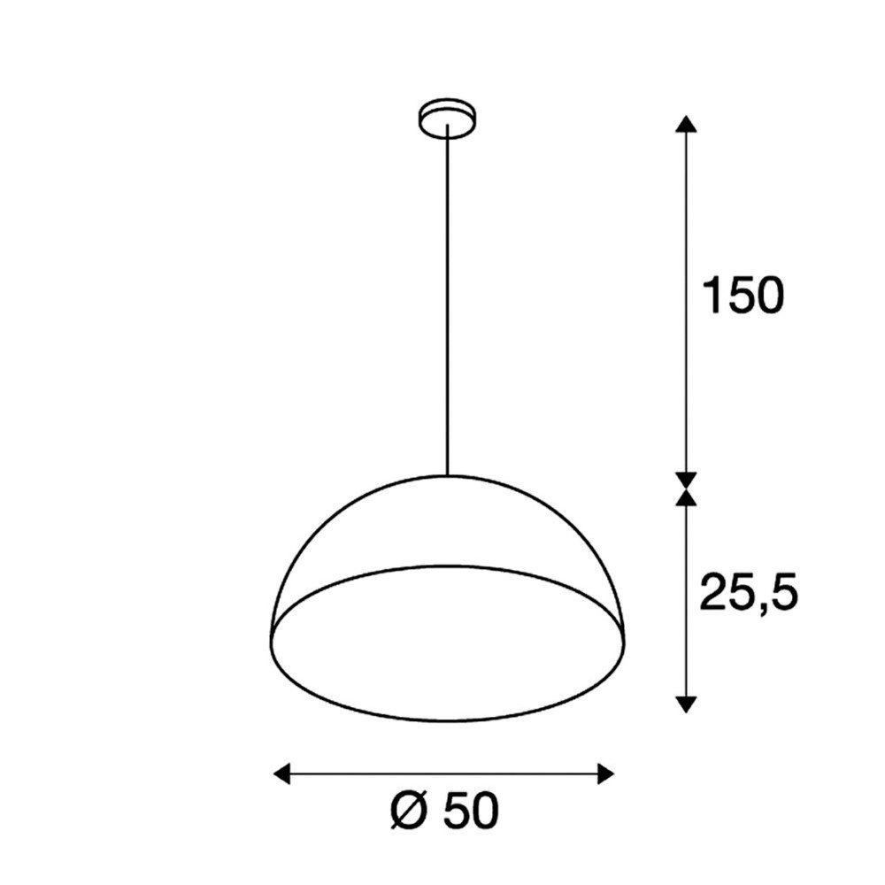 Hanglamp Forchini M PD-1 zwart SLV 4024163136976