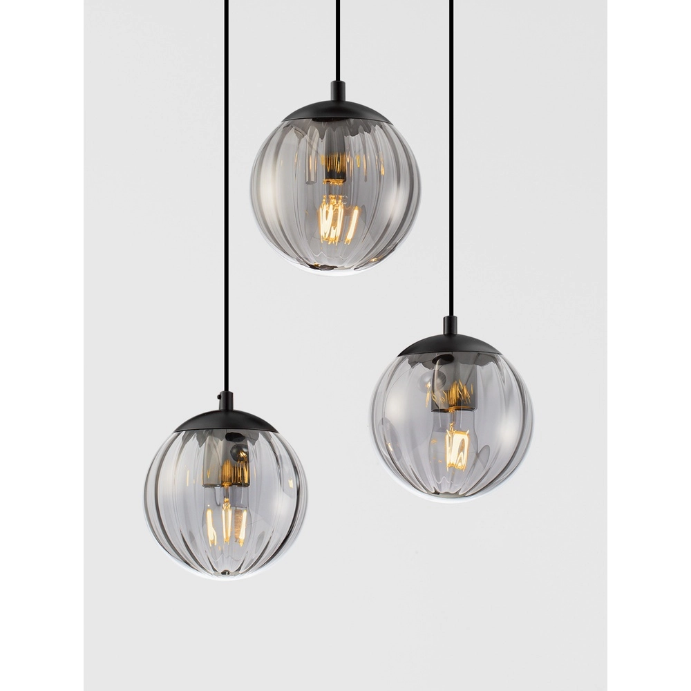 Hanglamp Abbacus 3-lichts smoke glas Lyora 5212017461056