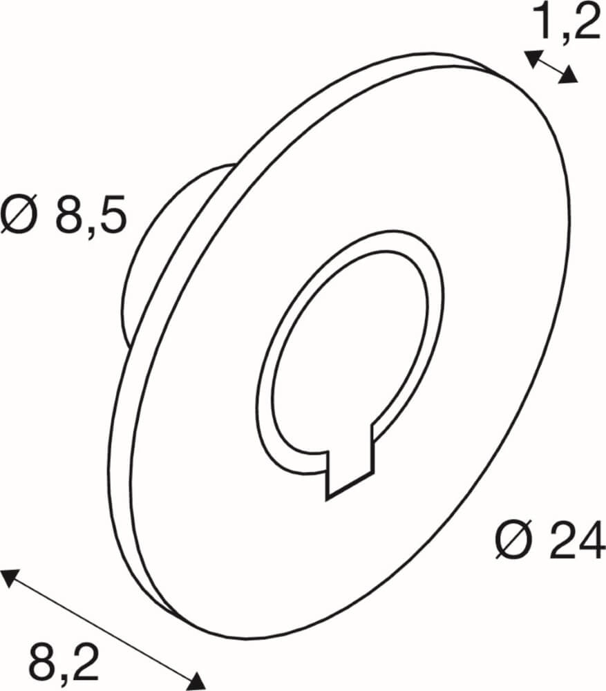 Led muurlamp I-Ring antraciet SLV 4024163275170