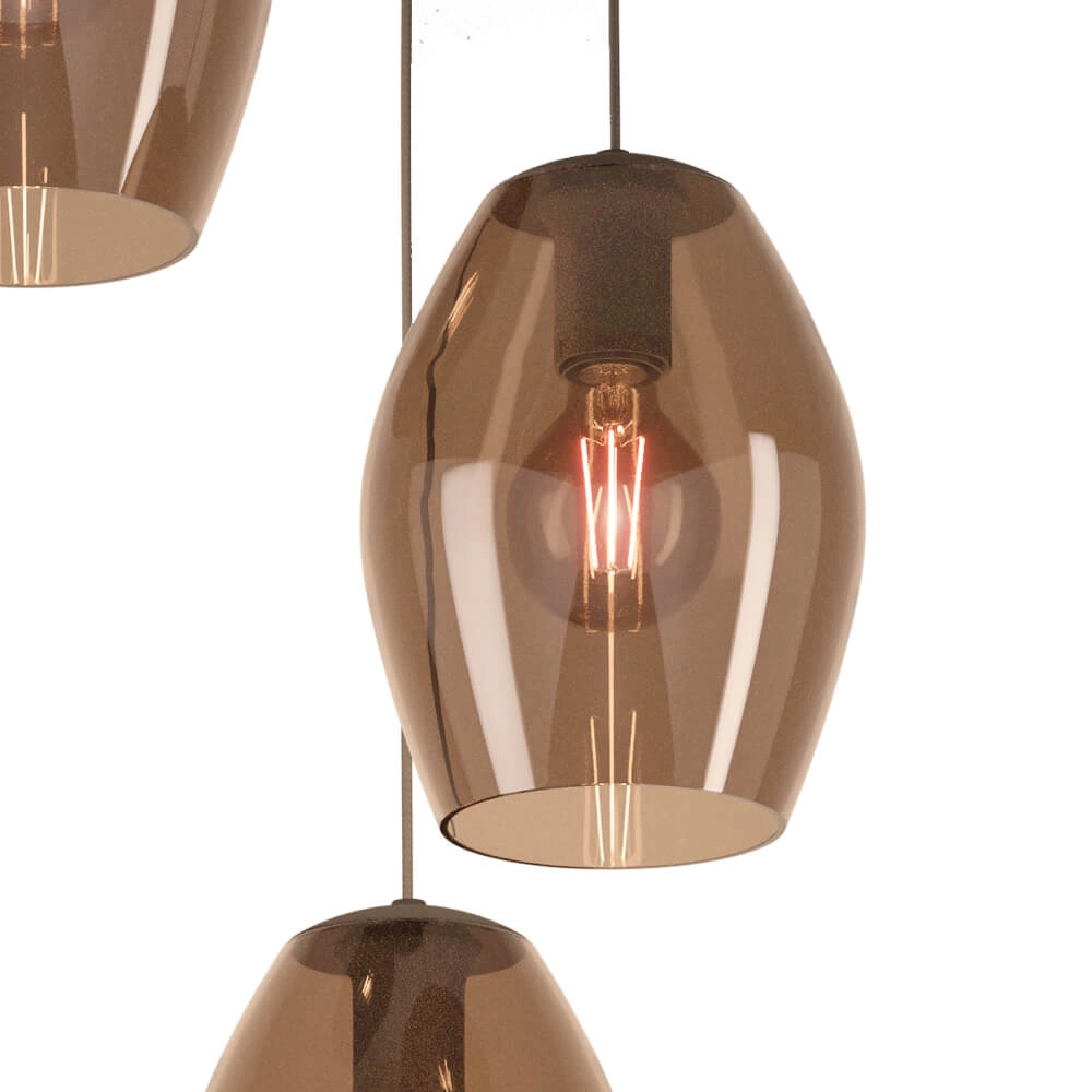 Hanglamp amberglas Estanys 1 3-lichts Stars of Light 9008606235940