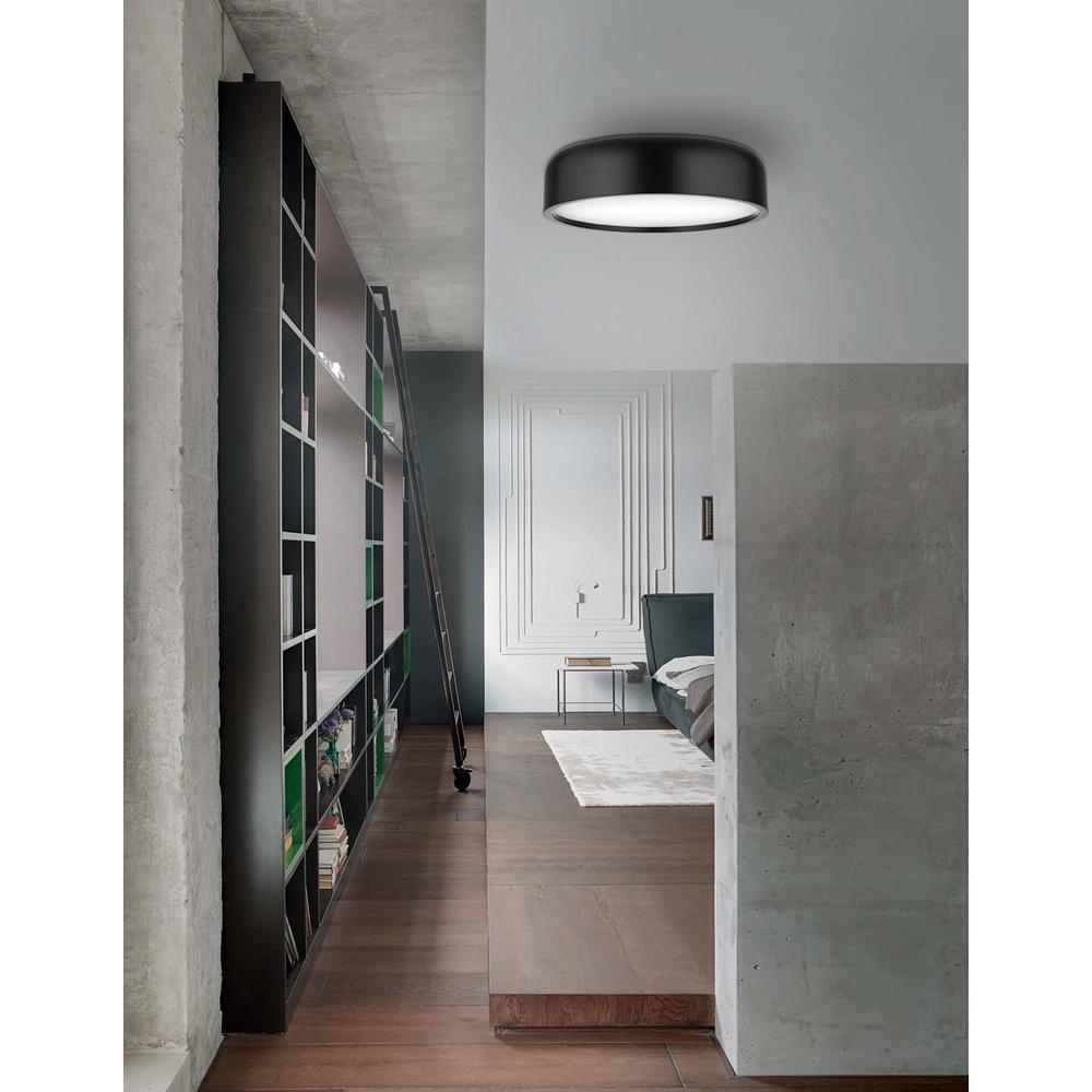 Design plafondlamp Perleto zwart Ø 35cm