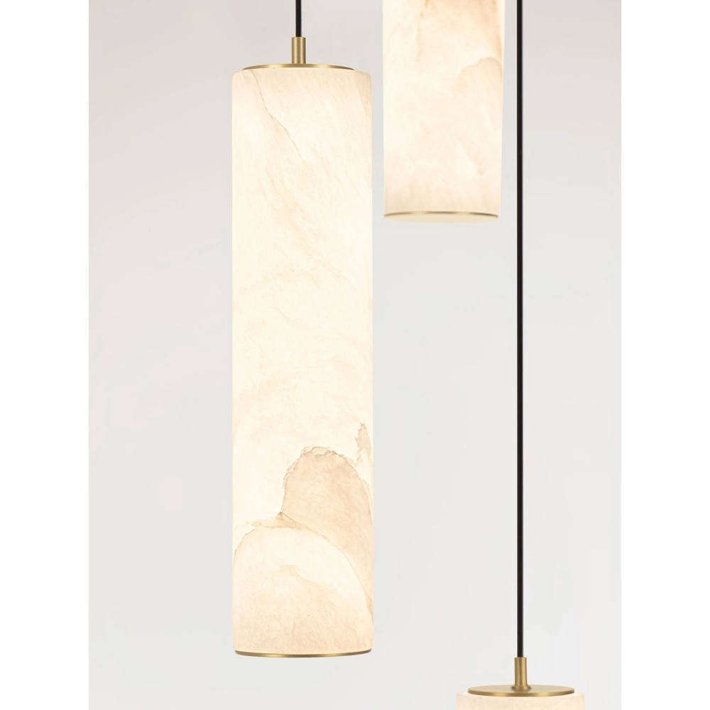 Hanglamp Diletto goud met wit 7-lichts Lyora 5212063503236