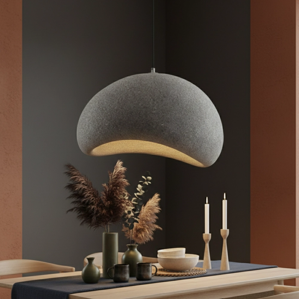 Natuurlijke hanglamp Aere grijs 60cm