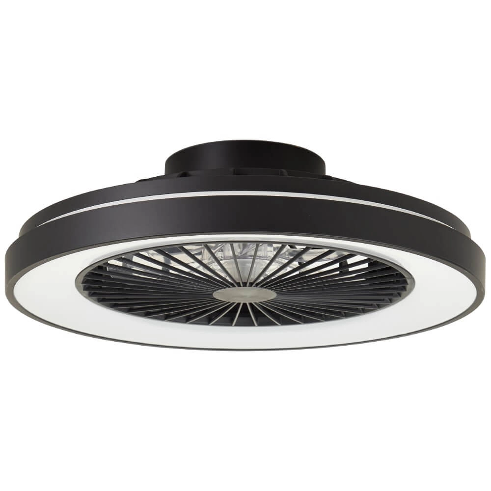 Zwarte plafondventilator Mazzaro met RGB lamp - 48cm Brilliant 4004353428449