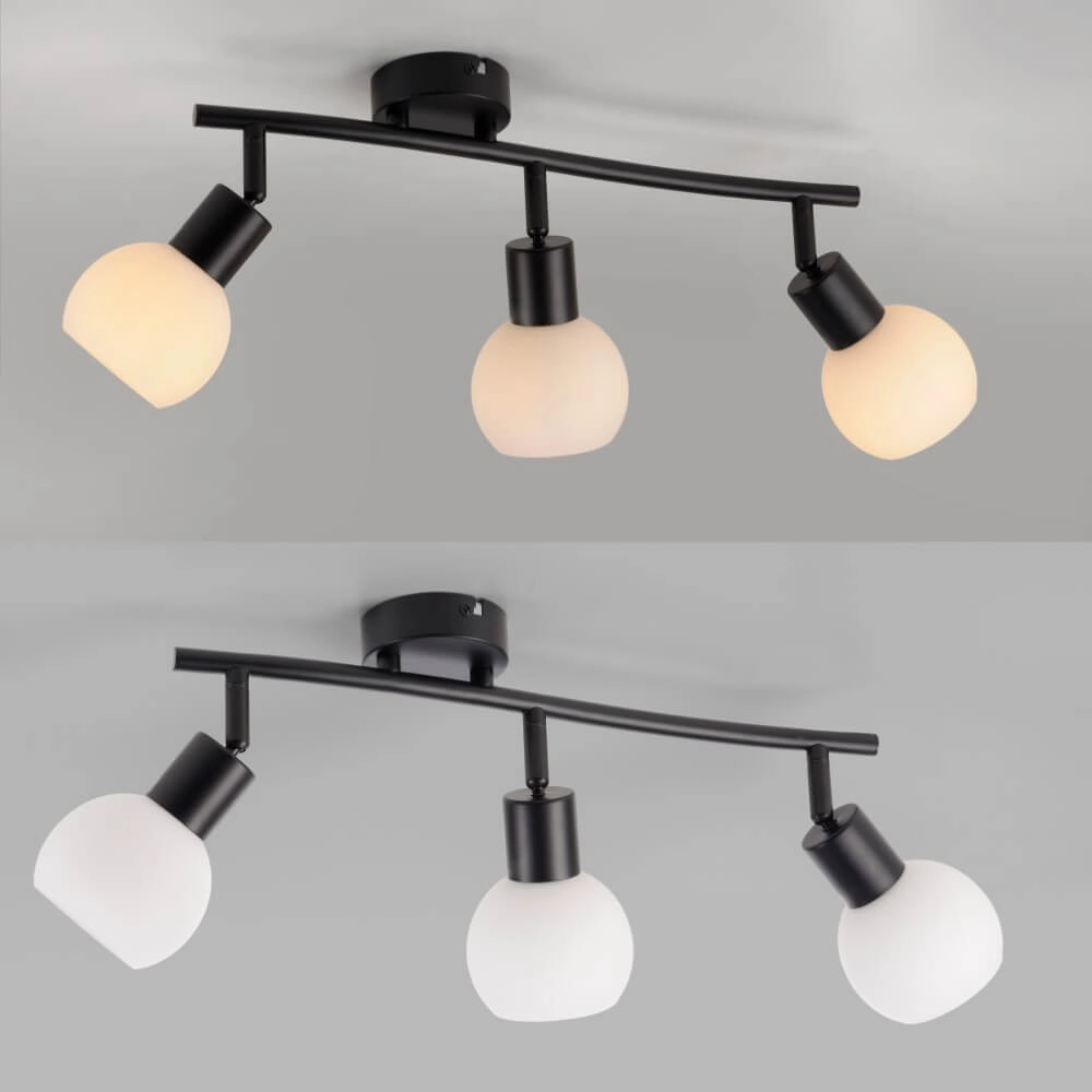 Zwarte plafondlamp Loki 3-lichts Just Light 4043689000776