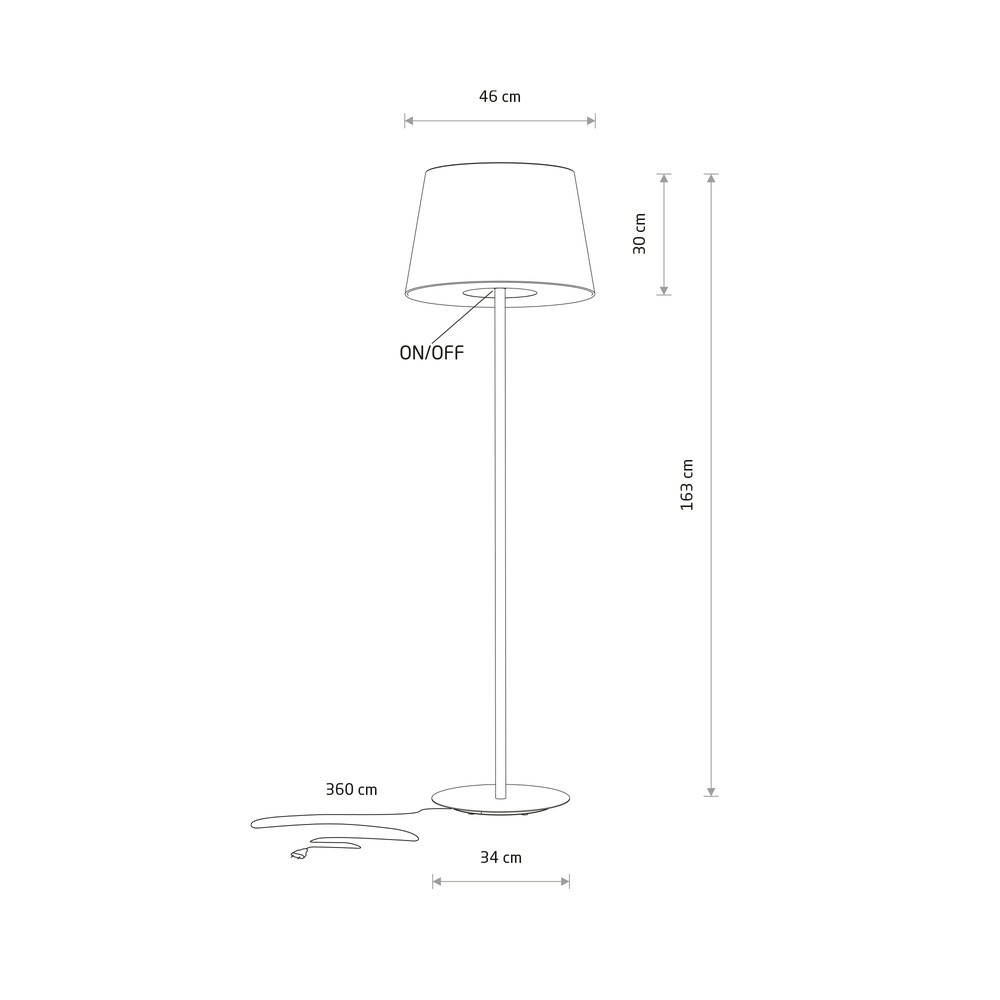 Vloerlamp Tutoia zand bruin Ø 46cm Lyora 5903139116831