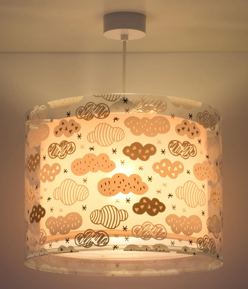 Kinderkamer hanglamp Clouds soft roze met wit Dalber 8420406002644