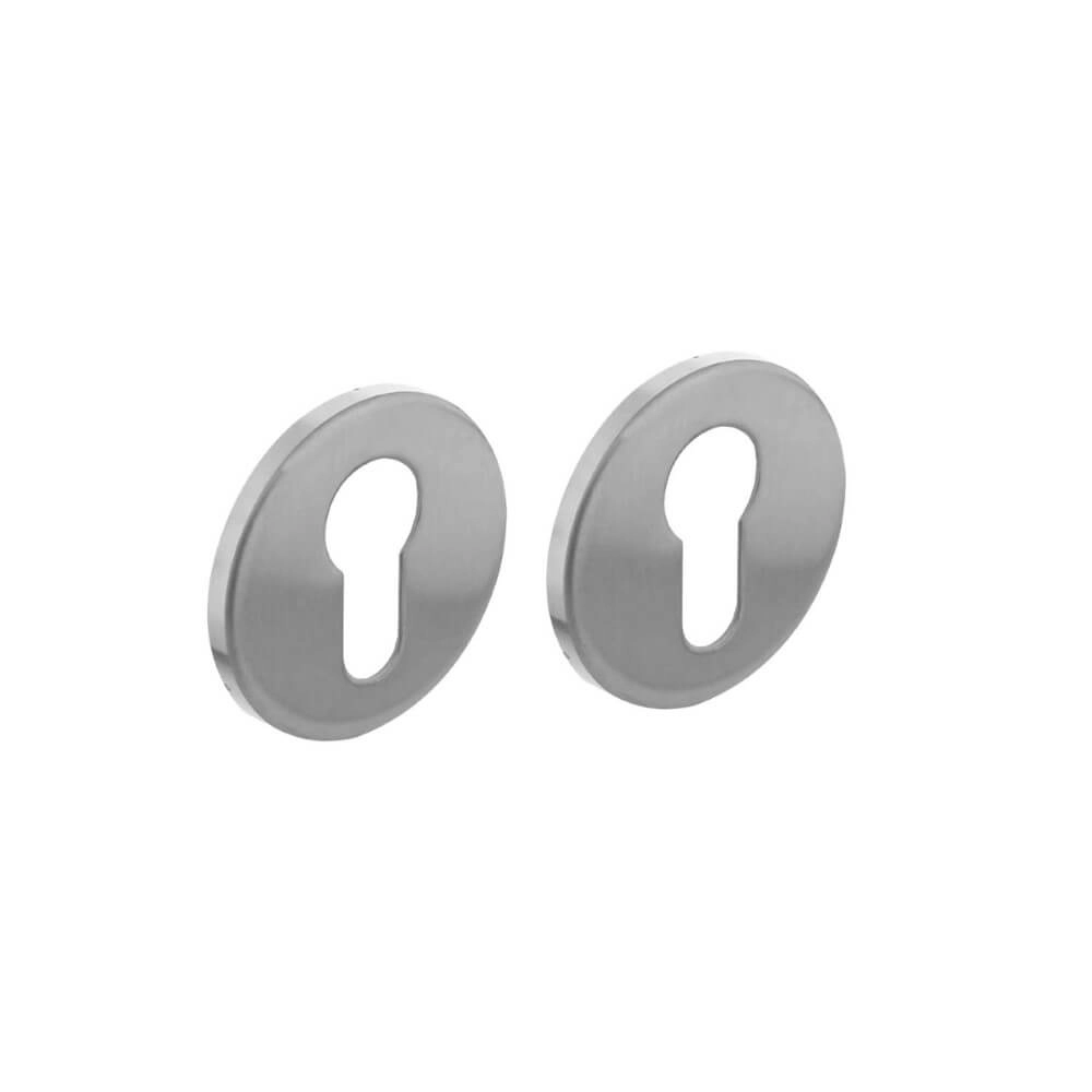 Set van 2 cilinderrozetten Tira RVS Ø 53mm