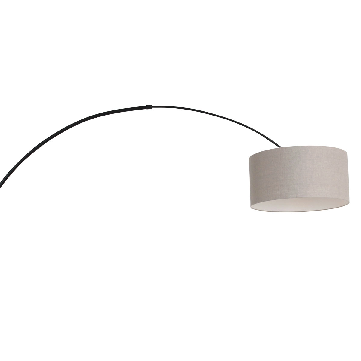 Wand Booglamp Sparkled zwart met taupe lampenkap Steinhauer 8712746146073